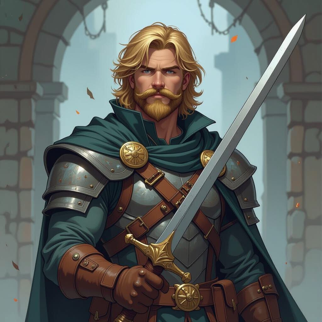 The Warlord in Digital Comic Book Art