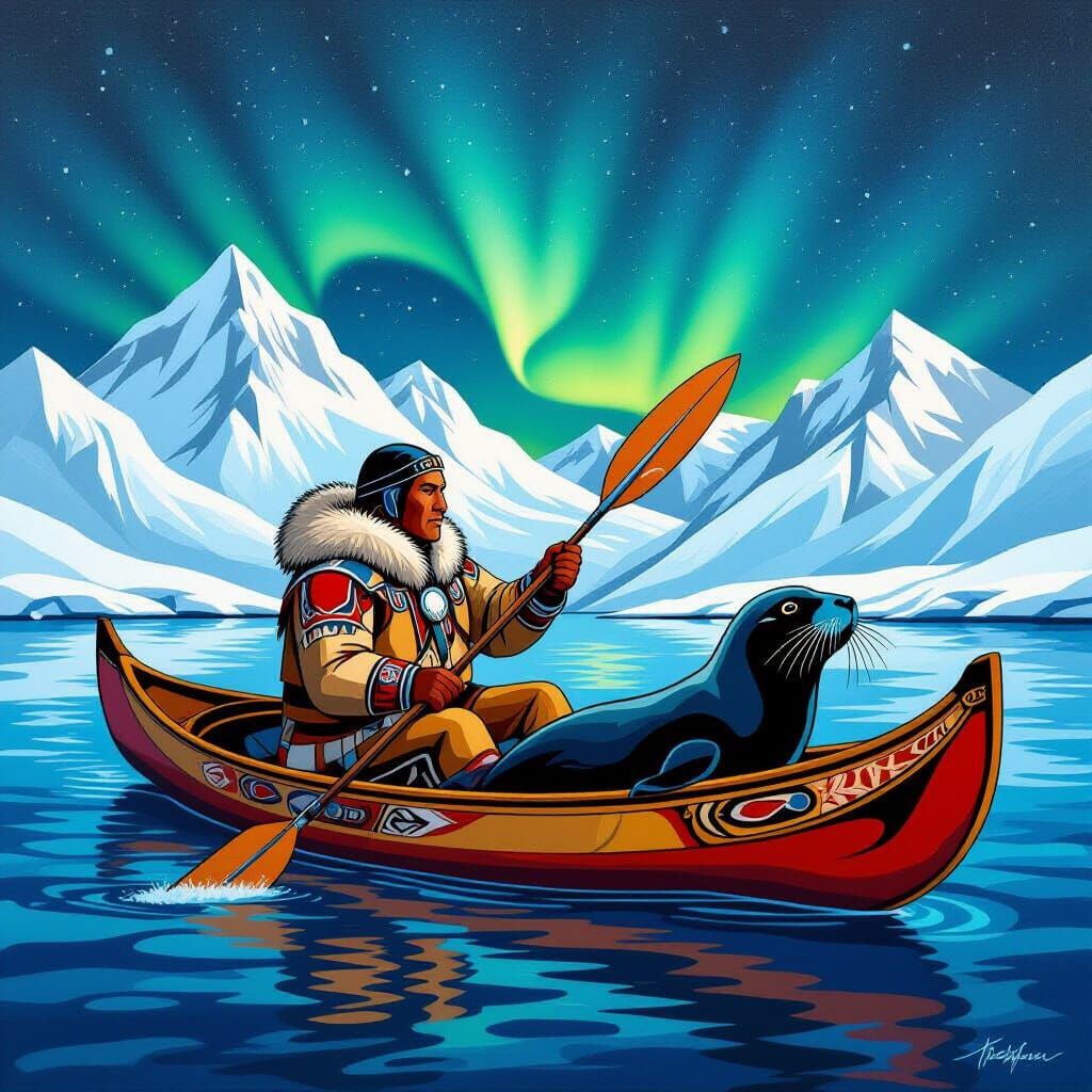 Native inuit art.. tribal art