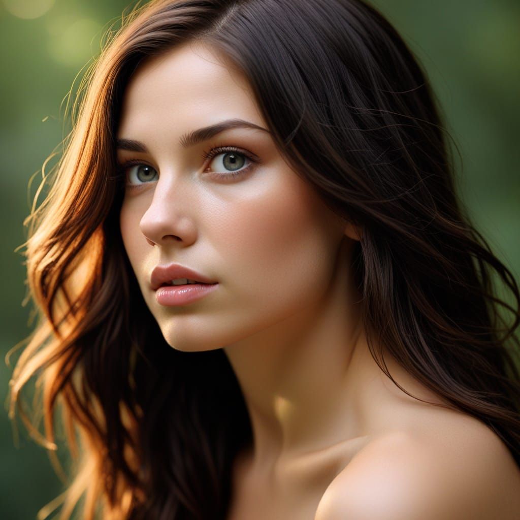 Mysterious Woman in Ethereal Light