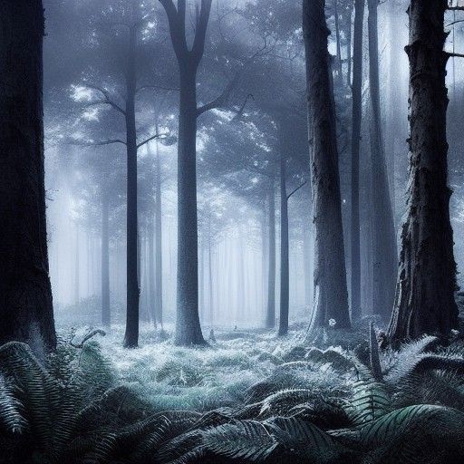 Epic Cold Forest Digital Matte Painting