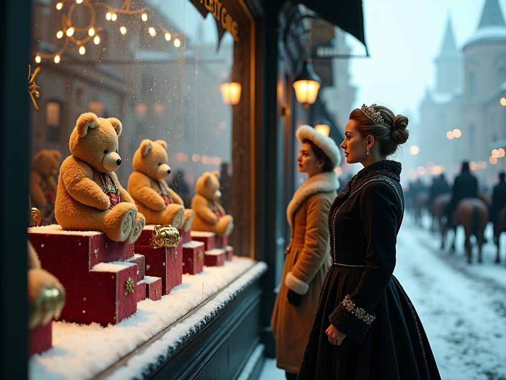 Faberge Teddy Bears in Snowy 17th-Century Russia