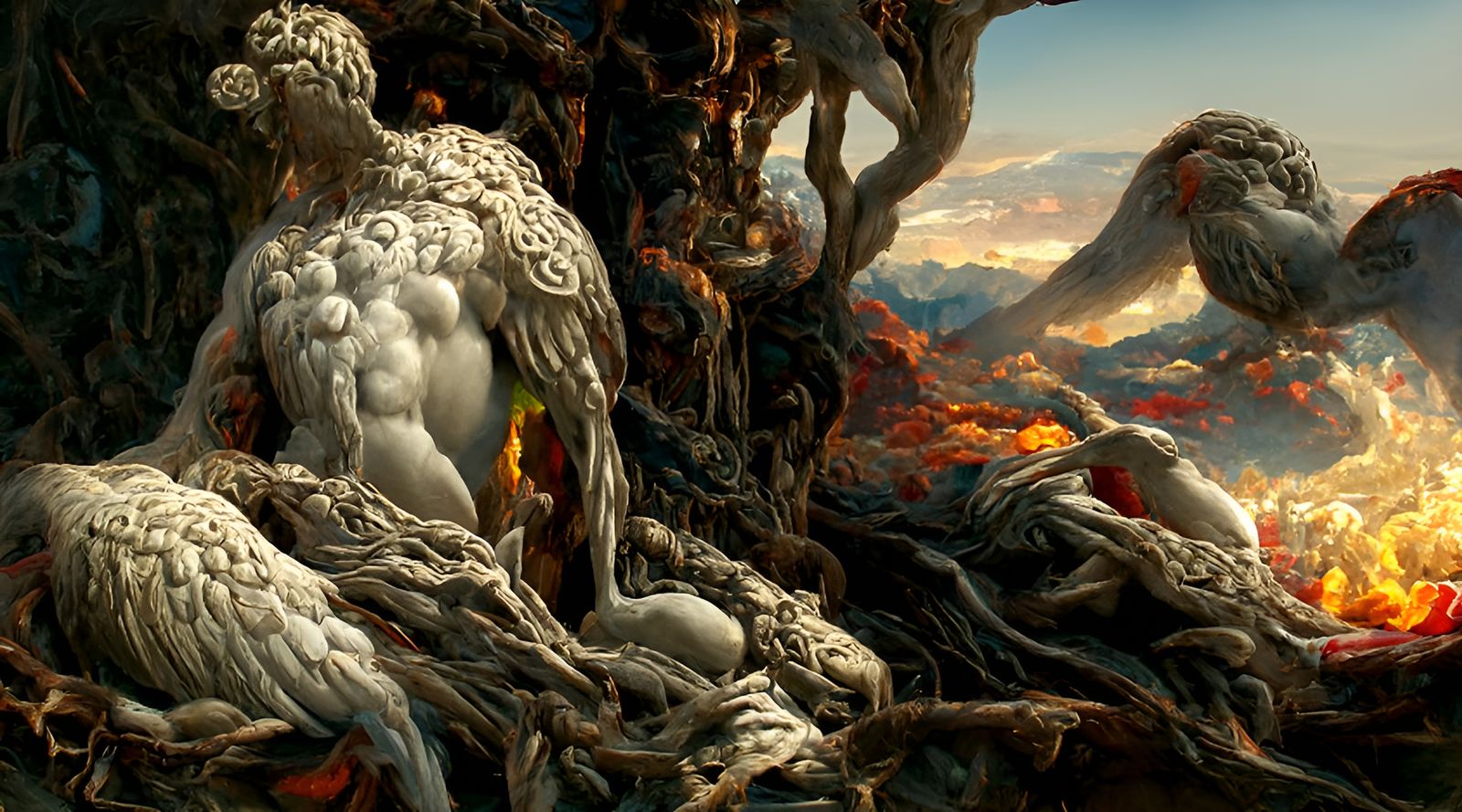 Prometheus' Torment: Birds of Fire Feast