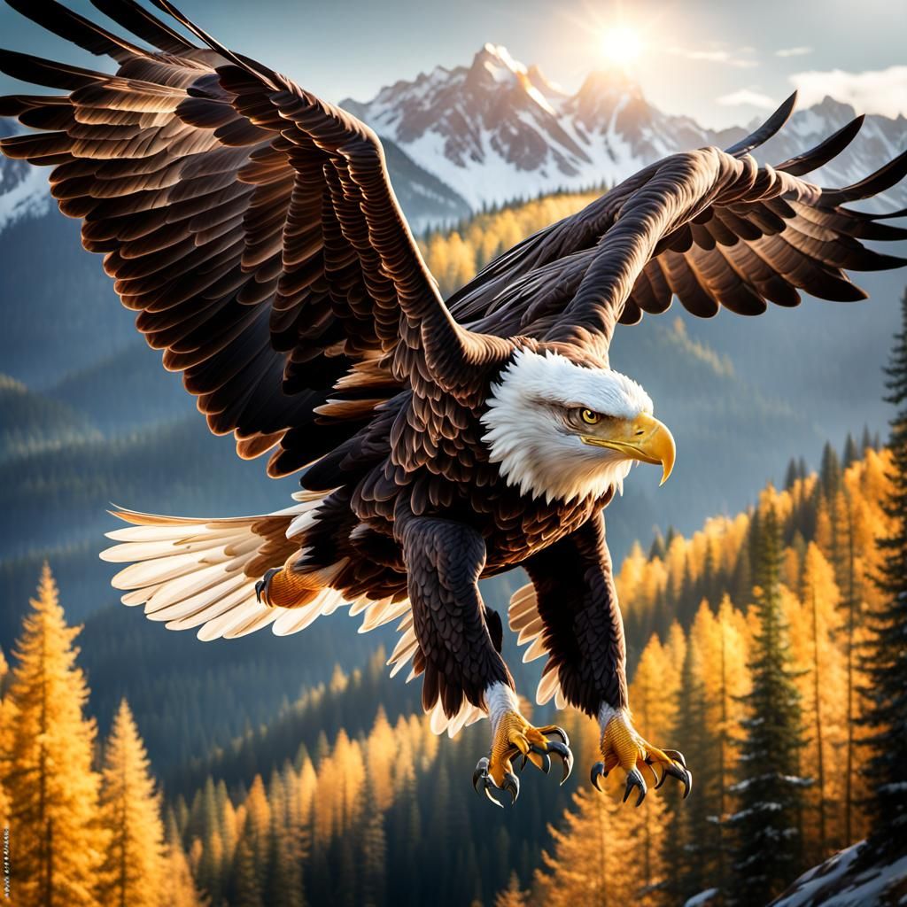 Bald Eagle Soaring: Wildlife Photography in 4K