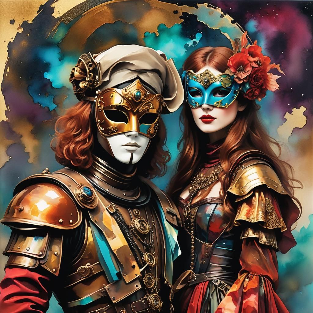 Post-Apocalyptic Venetian Masquerade on Mars in Cassette Fut...