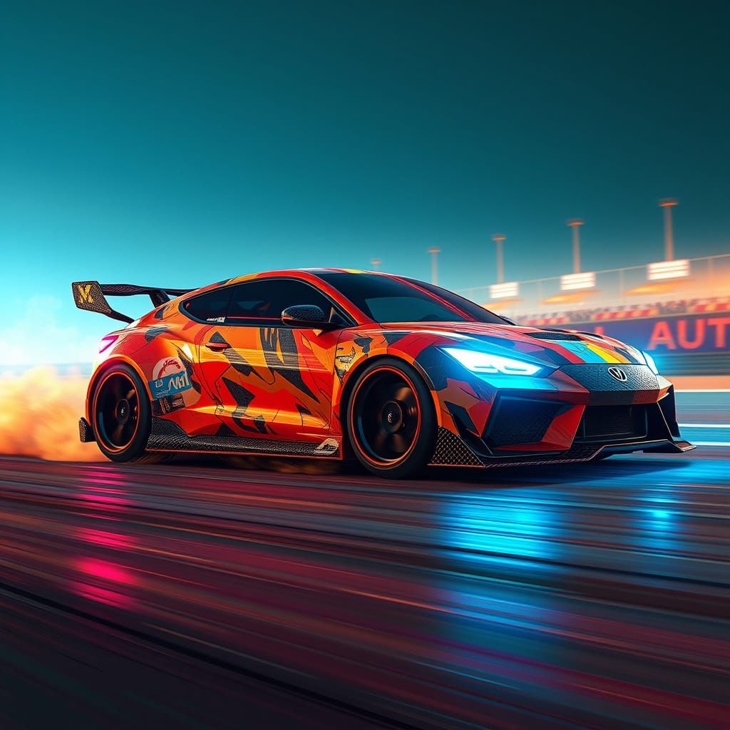 Cyberpunk Desert Hypercar in 8K Ultra-HD