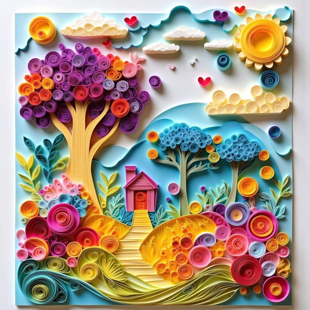 Cozy Paper-Like Home in Jewel Tone Blooms