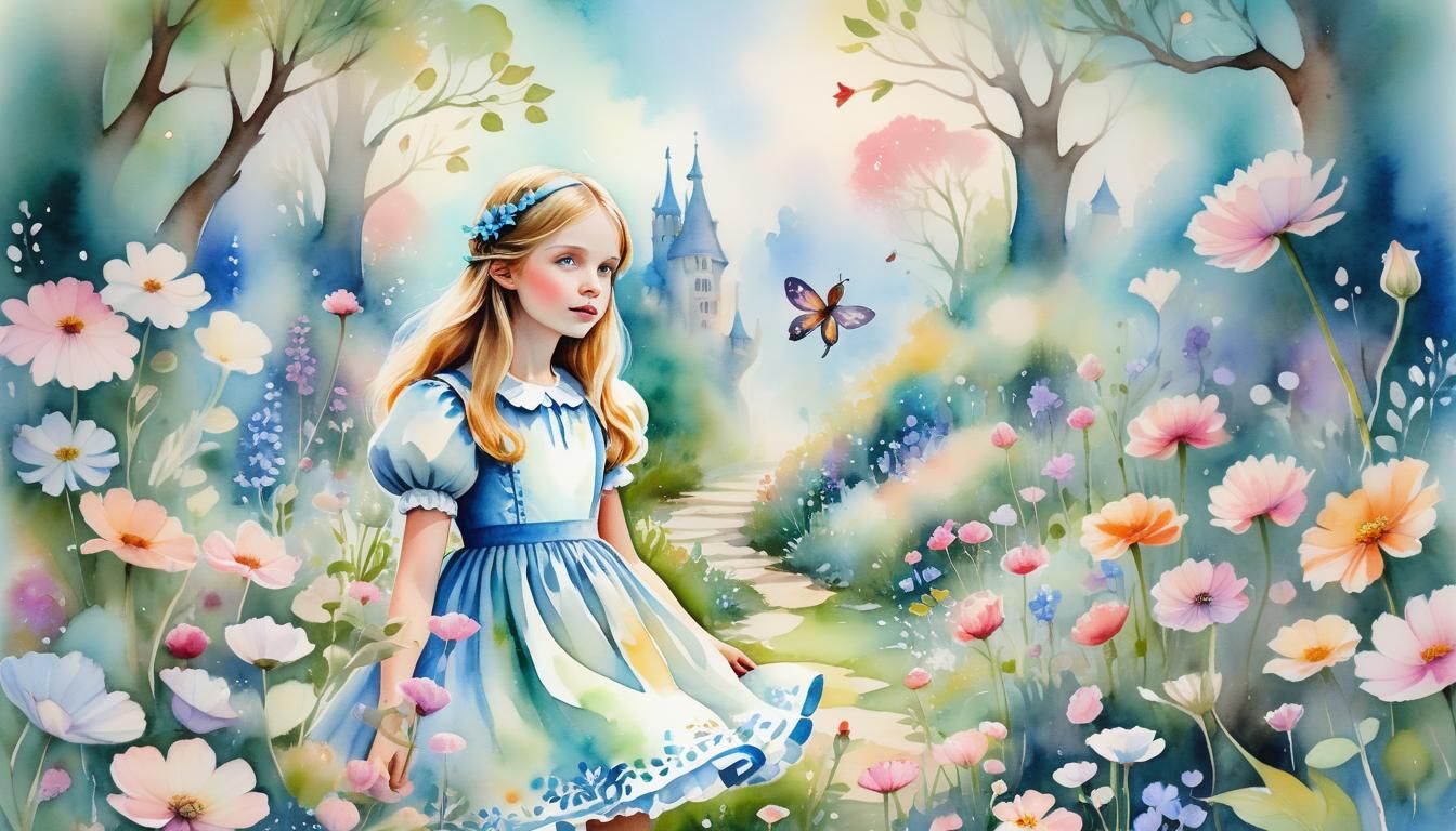 Alice in Watercolour Wonderland Garden