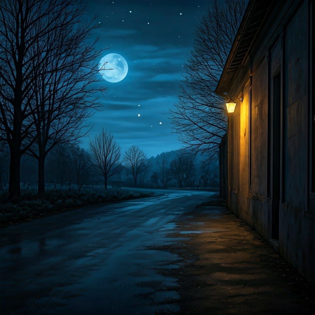 Sad and Lonely Night Scene
