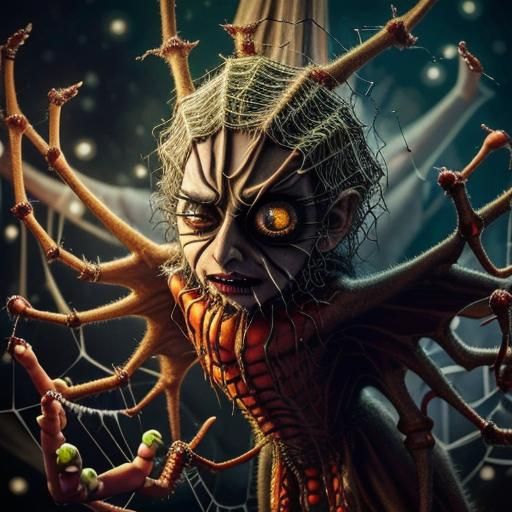 Pagan with Spiderweb Eyes: A Surreal Vision