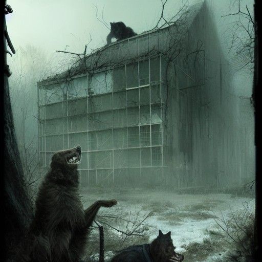 Sinister Blind Dogs in Exclusion Zone: Rutkowski Style