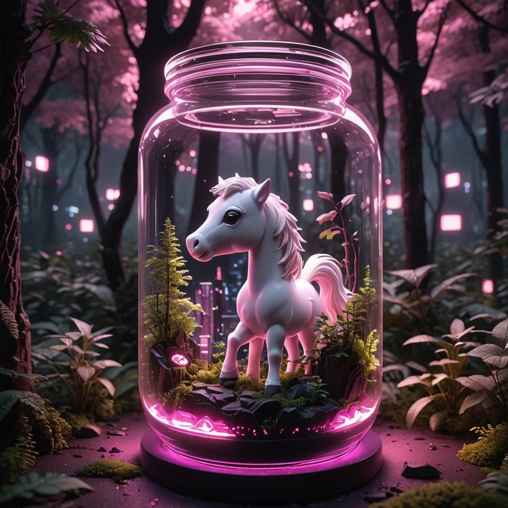 Pony in jar