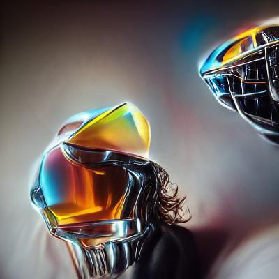 Hyperrealistic 3D Rendering of Daft Punk