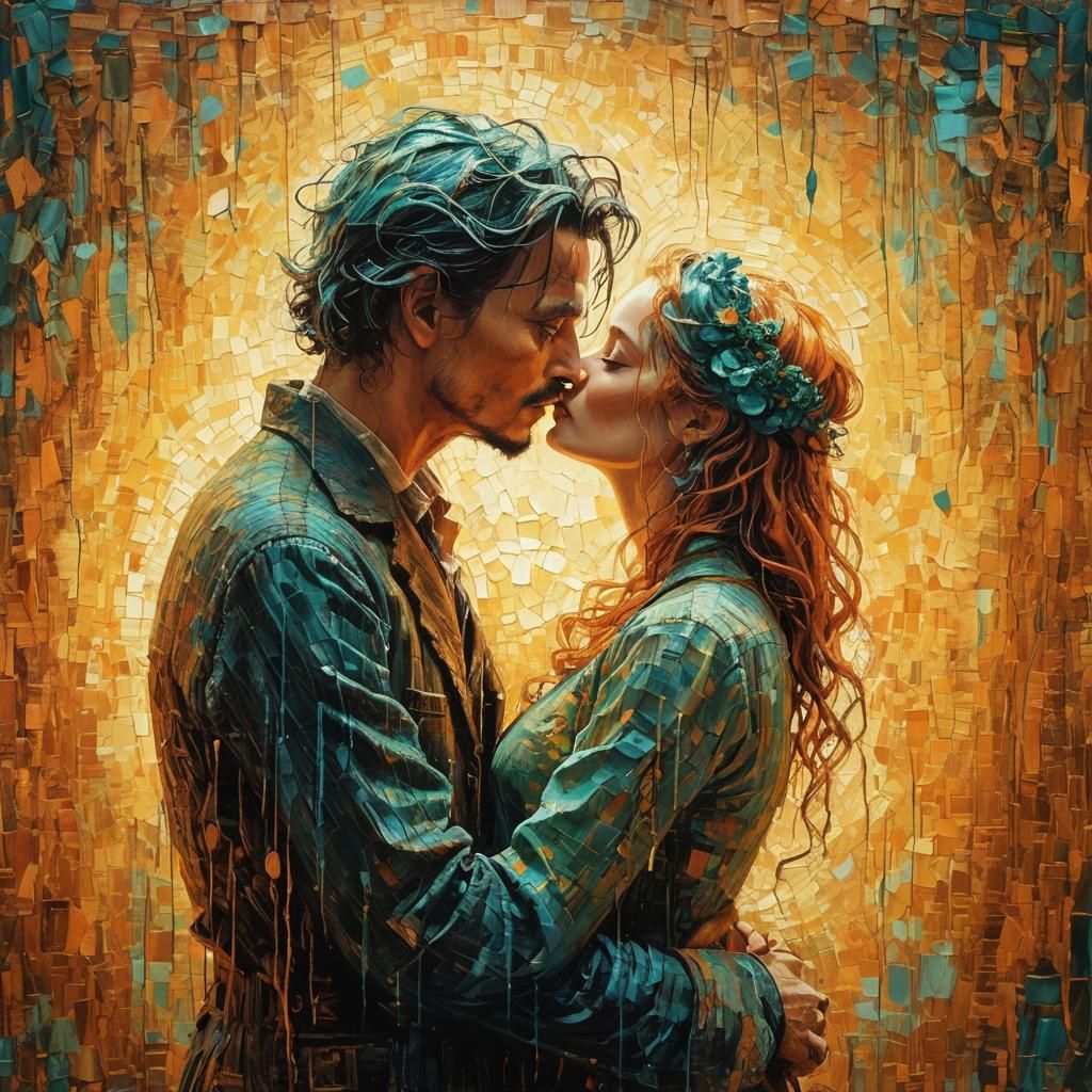 Stylized Portrait Inspired by Burton and Van Gogh