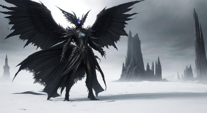 Angelic Anomaly with Arm-Wings and Eldritch Background