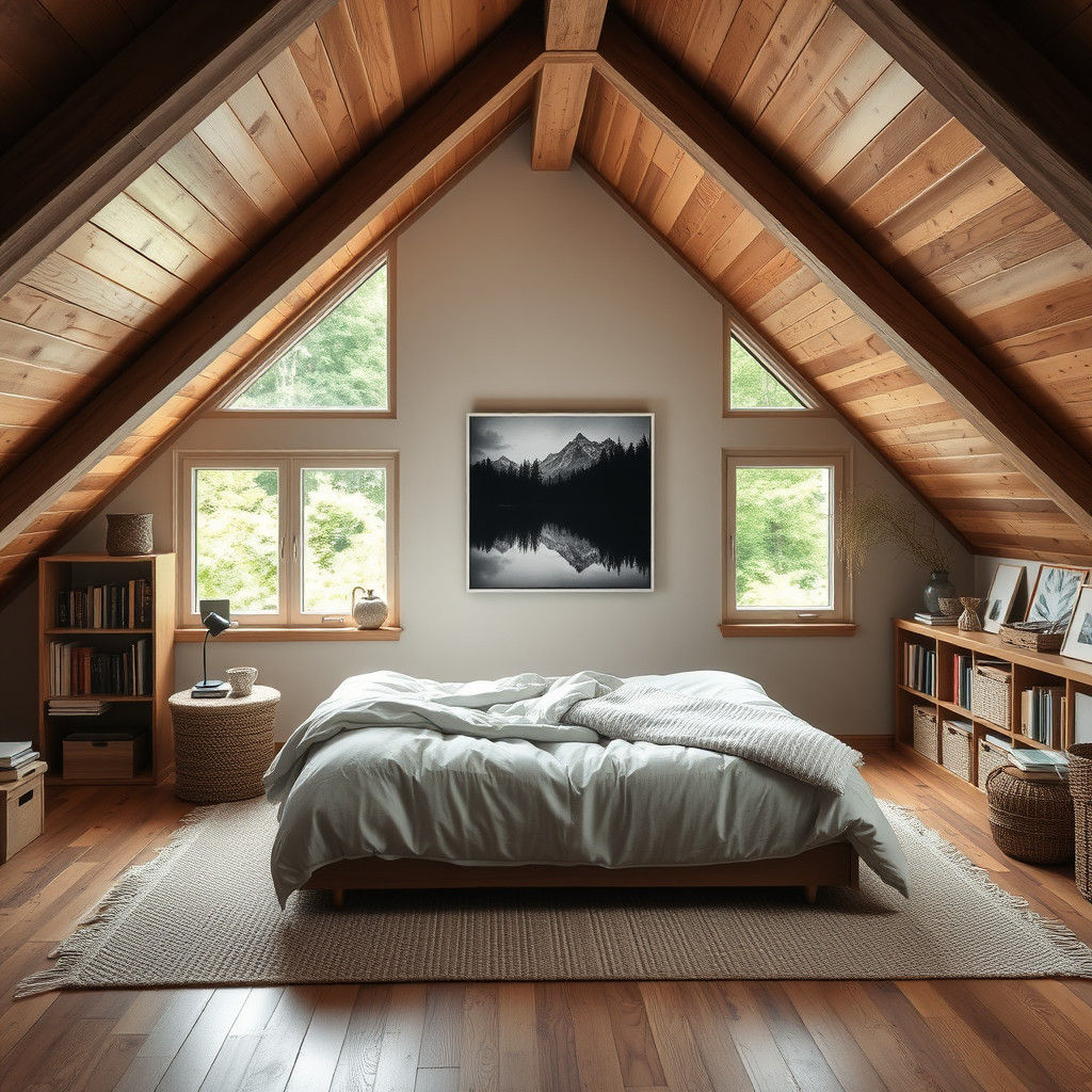 Cozy Attic Bedroom with Natural Light