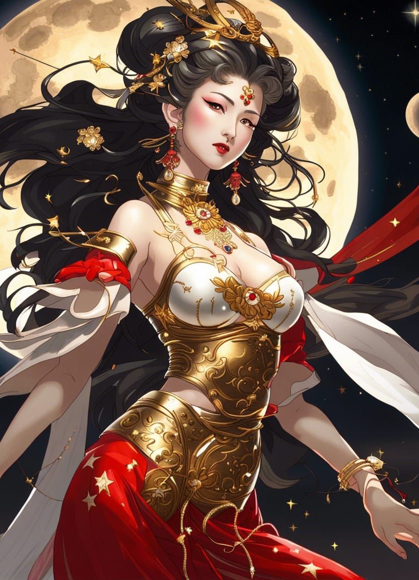 Chang'e: Chinese Moon Goddess in Dark Fantasy Art