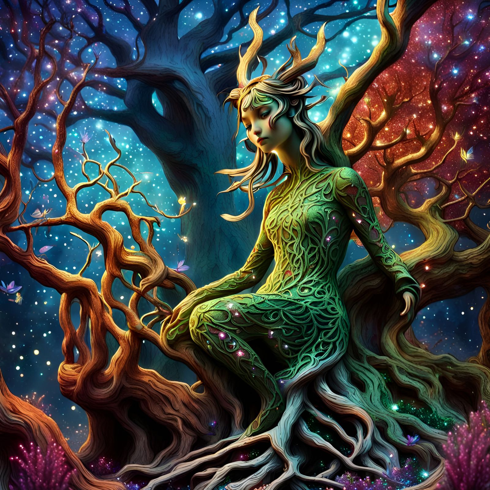 Daphne Being Transformed into a Tree ~