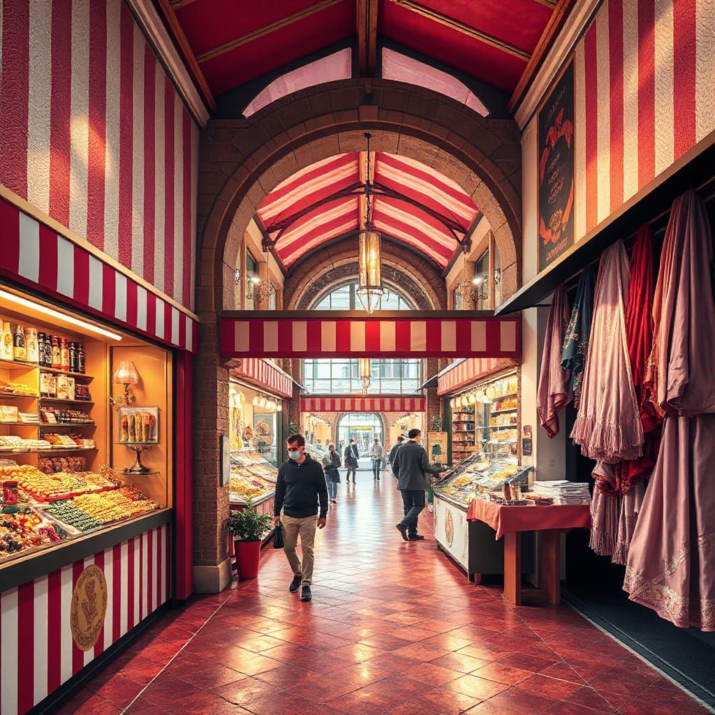 Roman Market Entrance in Hyperrealistic Digital Art
