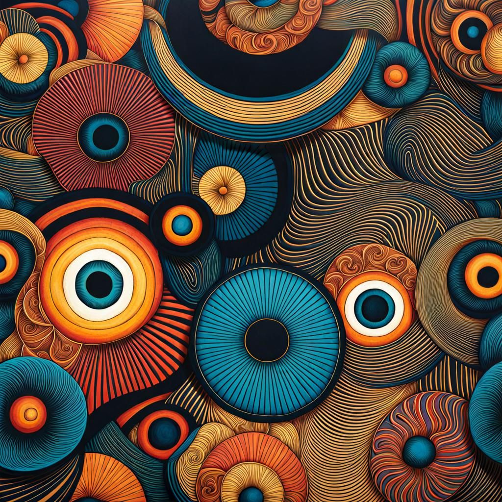 Abstract Illustration of Optical Illusions