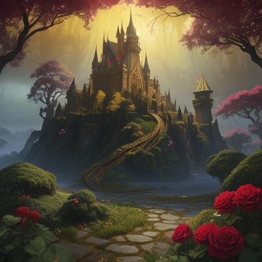 Snakes and Golden Castle on Alien Planet