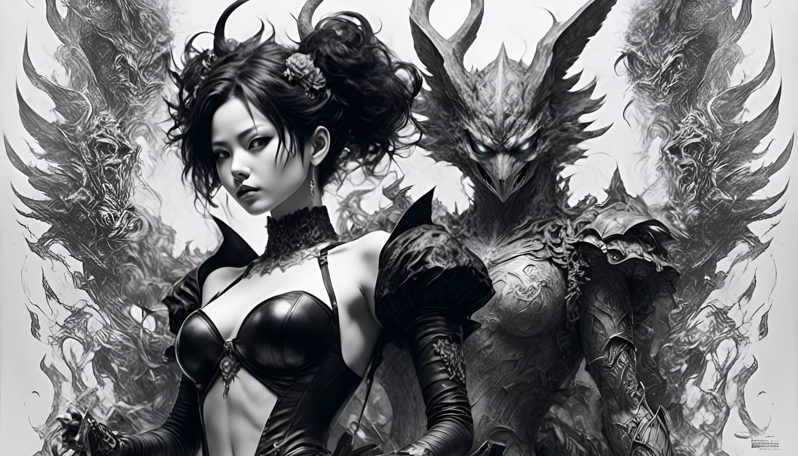 Hyperrealistic Anime Woman in Provocative Pose