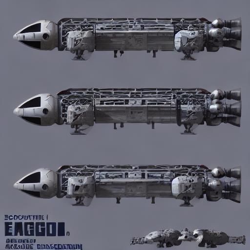 Space 1999 Eagle on Lunar Journey: Detailed Matte Painting