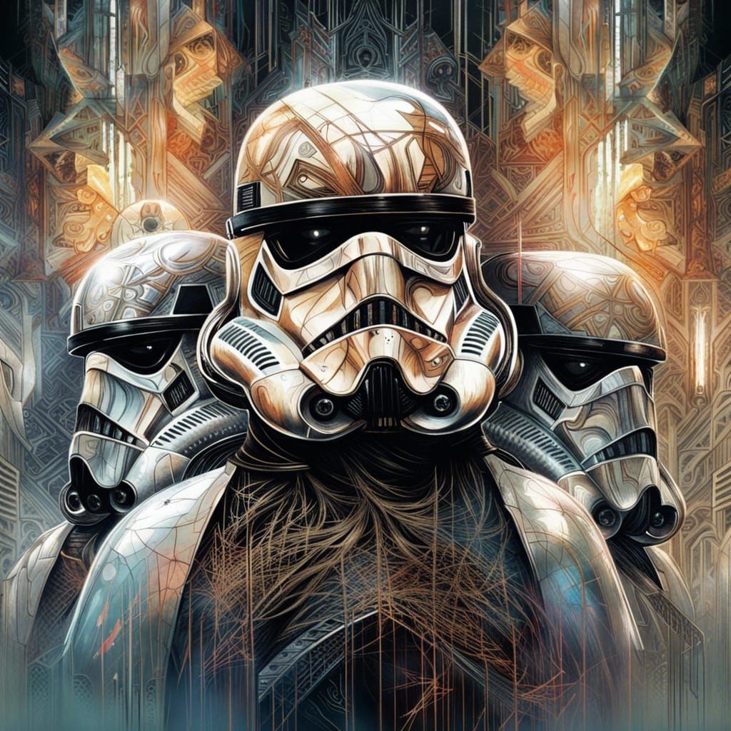 Star Wars Stormtroopers Battle in Gothic City