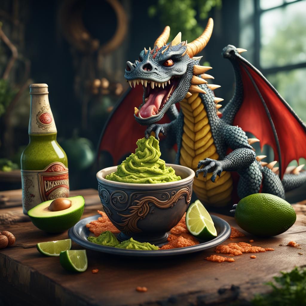 Dragon's Delight: Guacamole Fantasy Art