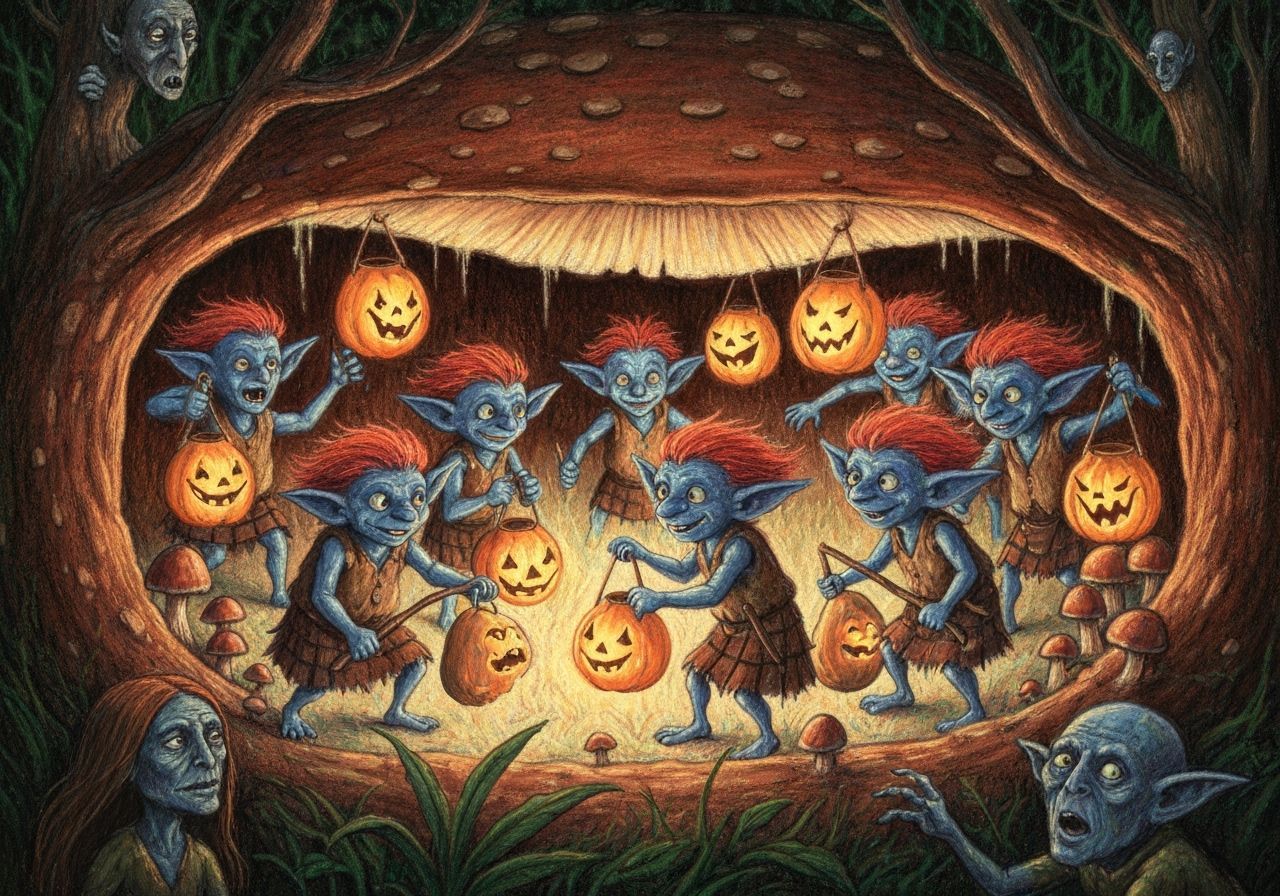 Mischievous Blue Nac Mac Feegles at Harvest