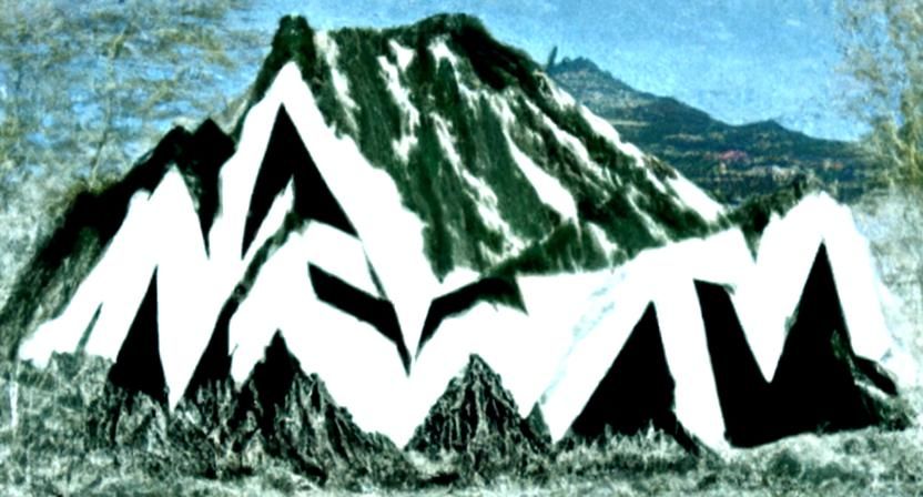 Neo-Primitivist Mountain Range Digital Art