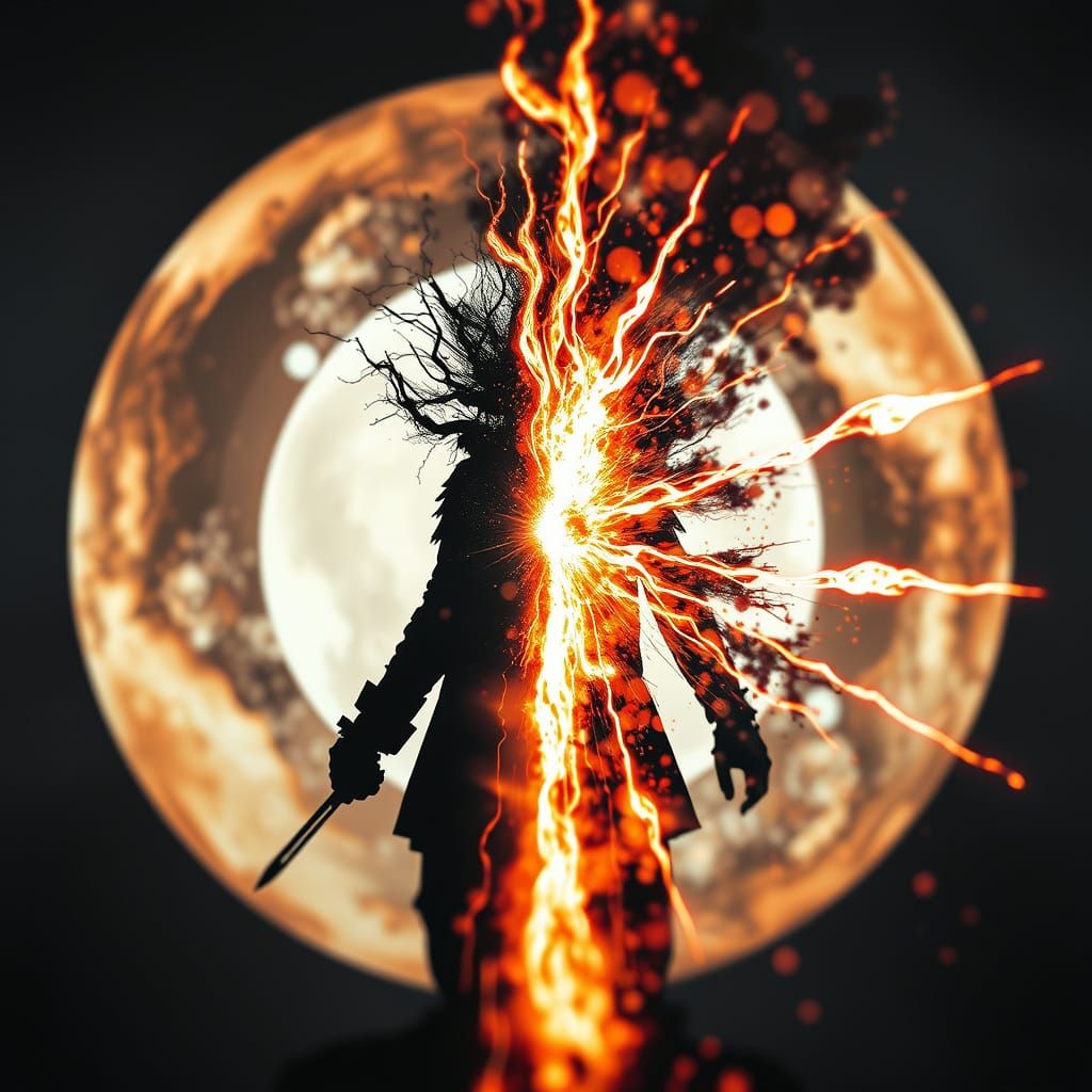 Epic Hyperdetailed Gouache Masterpiece of a Heroic Figure Ag...