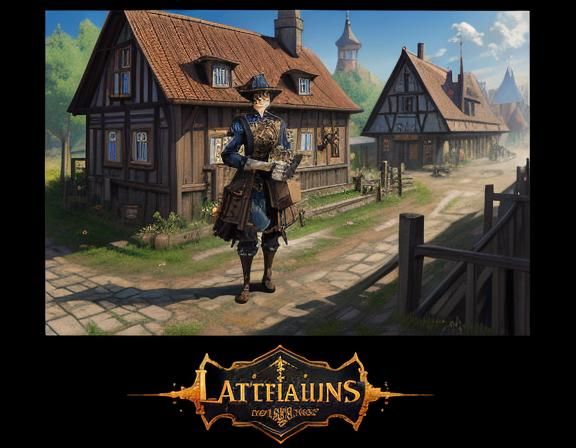 Steampunk Anime Woman in Latvian Village