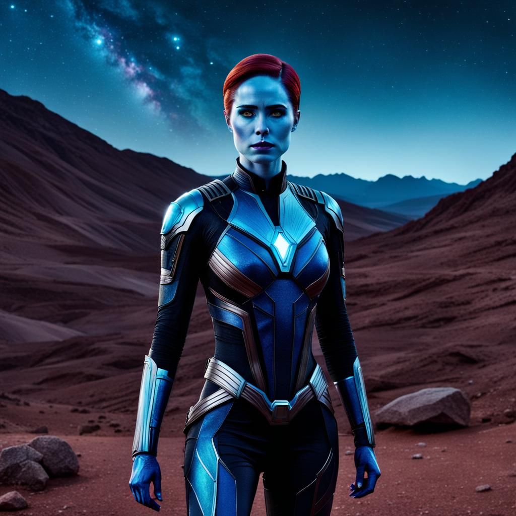 Nebula Among Mountains at Night