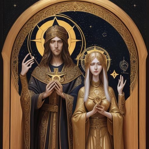 Cosmic Byzantine Saints Return: Surreal Wood Carvings