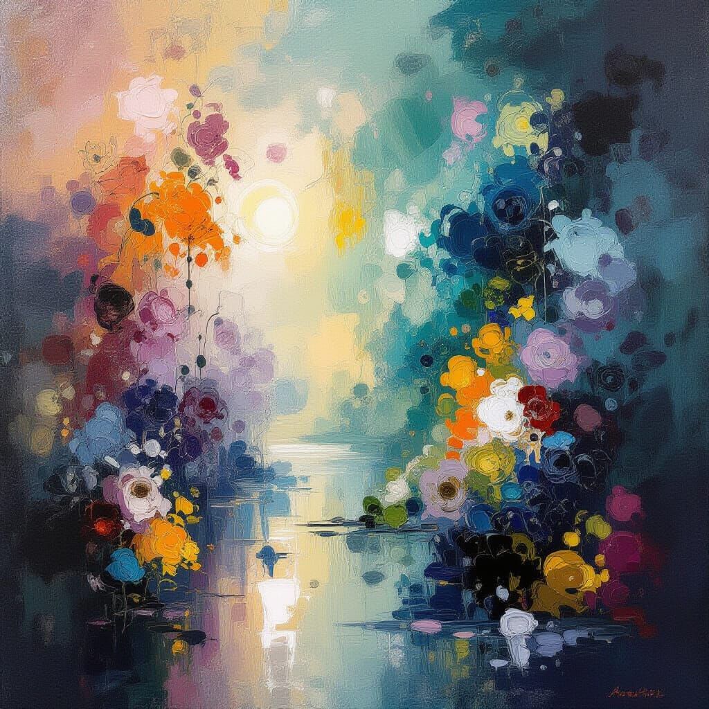 Surrealist Impressionism: Blurred Forms in Vivid Colors