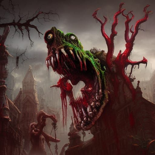 Zombies Say Boo in Detailed Matte Painting