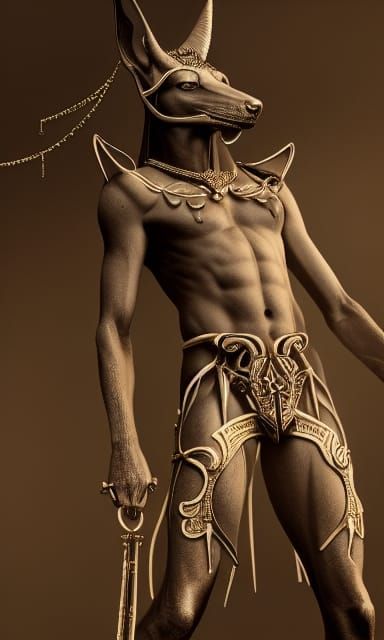 Anubis: Keeper of the Death, Photorealistic Art