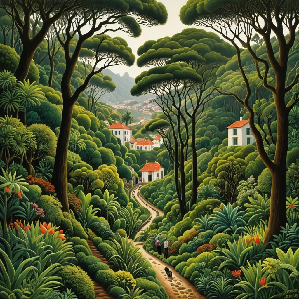 Running in Madeira: A Whimsical Art Piece