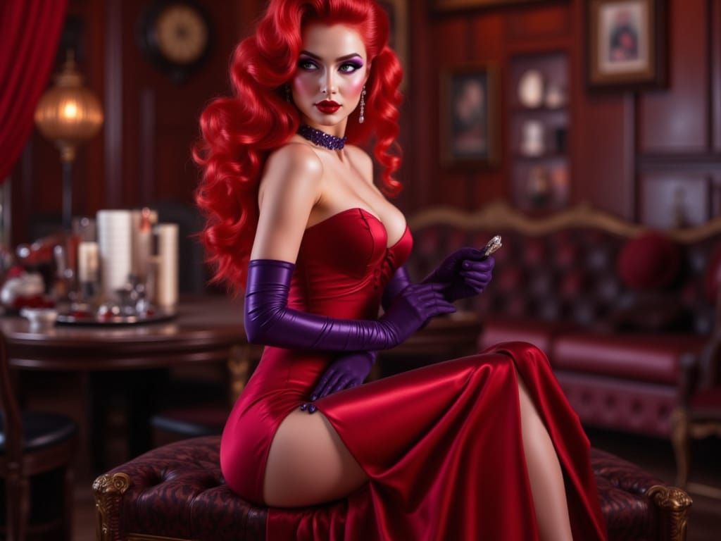 Glamorous Jessica Rabbit Cosplay Portrait