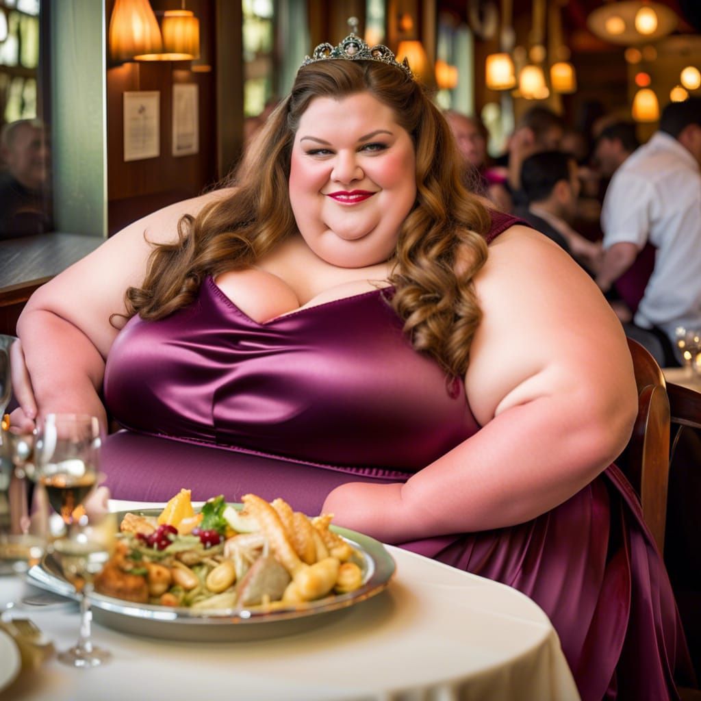 Princess in French Restaurant: Baroque Digital Portrait