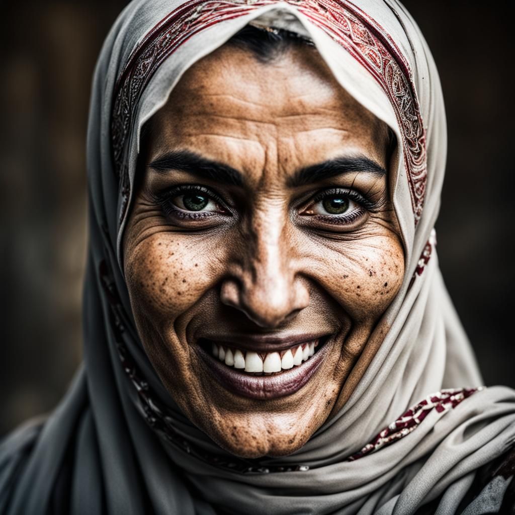 Portrait of Arab Woman with Subtle Smile