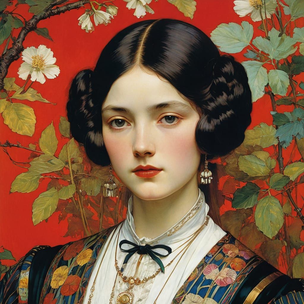 Elegant Woman Portrait in Artistic Styles