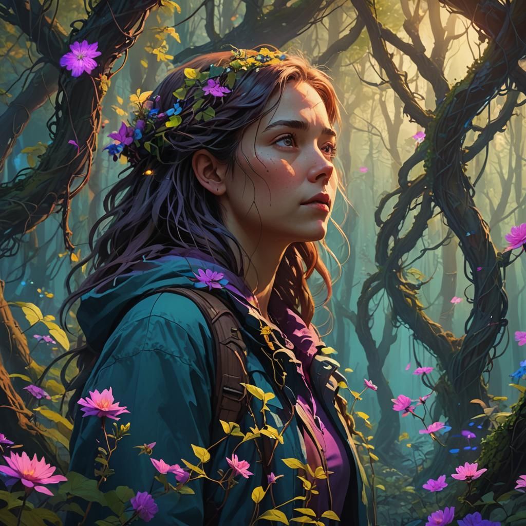 Mystical Forest Whisper: A Fantasy Matte Painting