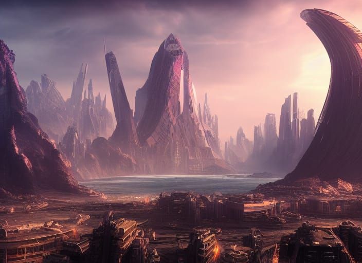 Apocalyptic Futuristic Island City in Unreal Engine 5