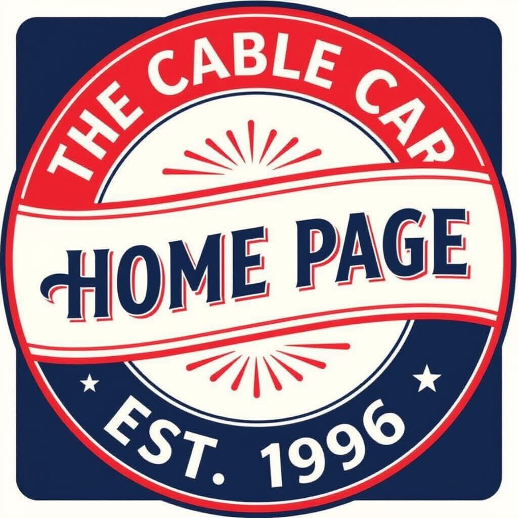 Retro Americana Cable Car Logo - Est. 1996