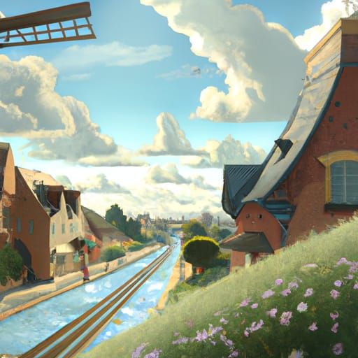 Belgium in Studio Ghibli Anime Style