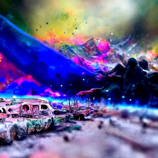 Post-Apocalyptic Astral Hologram Illustration