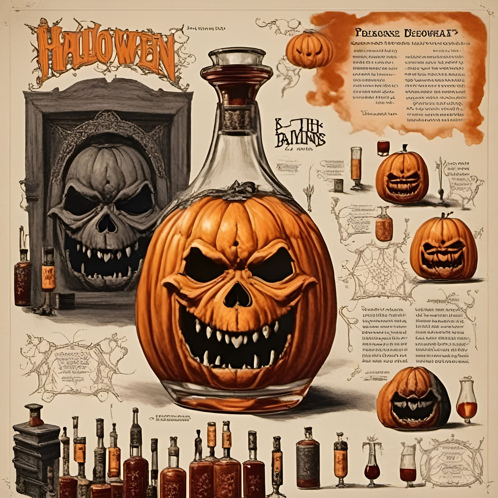 Halloween Pumpkin Decanter: A Kingly Booze Bottle
