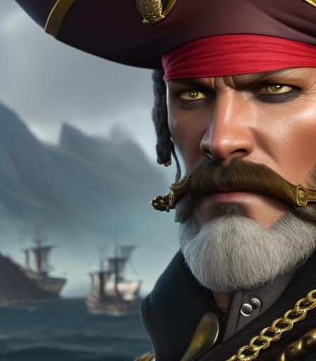 portrait pirate captain