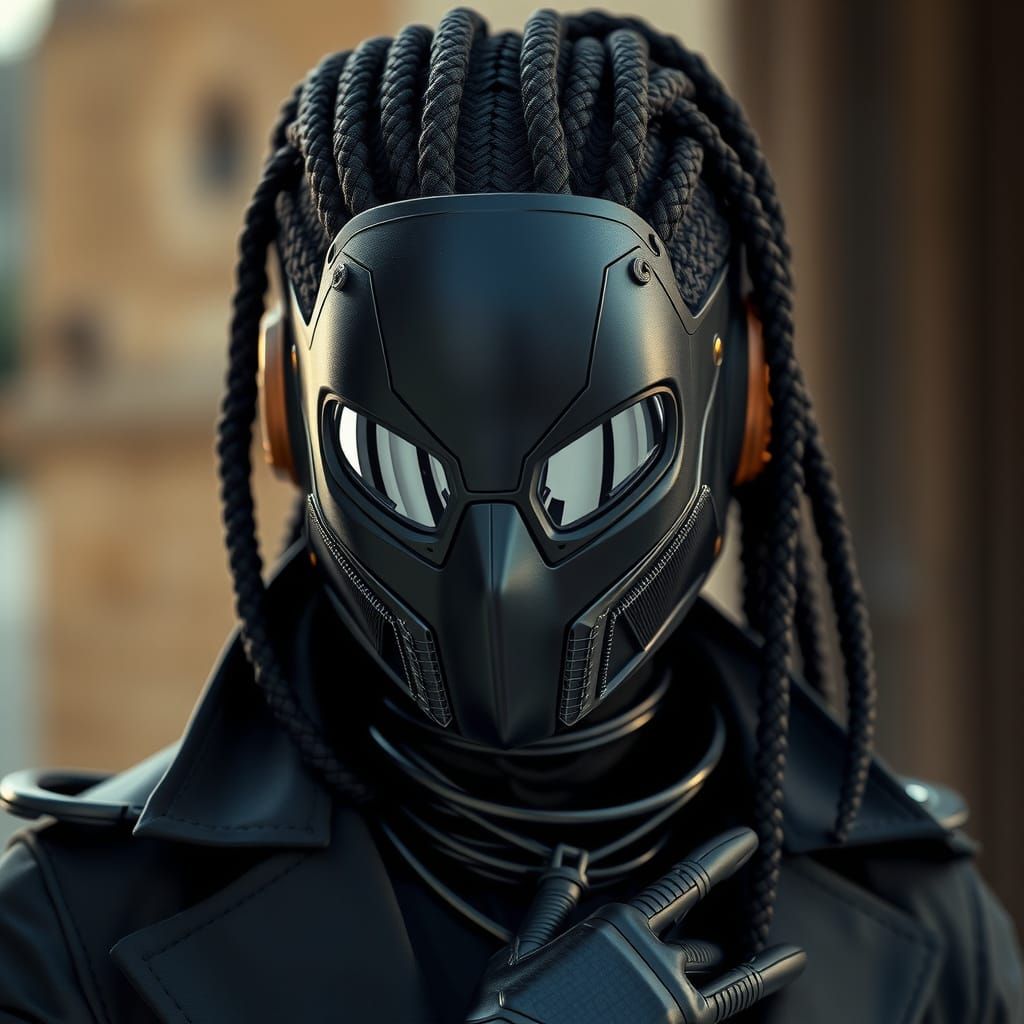 Raven Noir in Industrial Cyberpunk Style